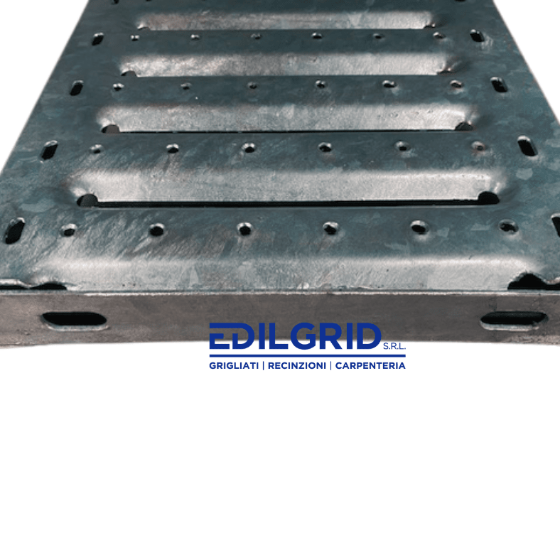 Gradino in Lamiera Punzonata Zincato