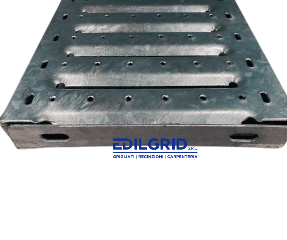 Gradino in Lamiera Punzonata Zincato